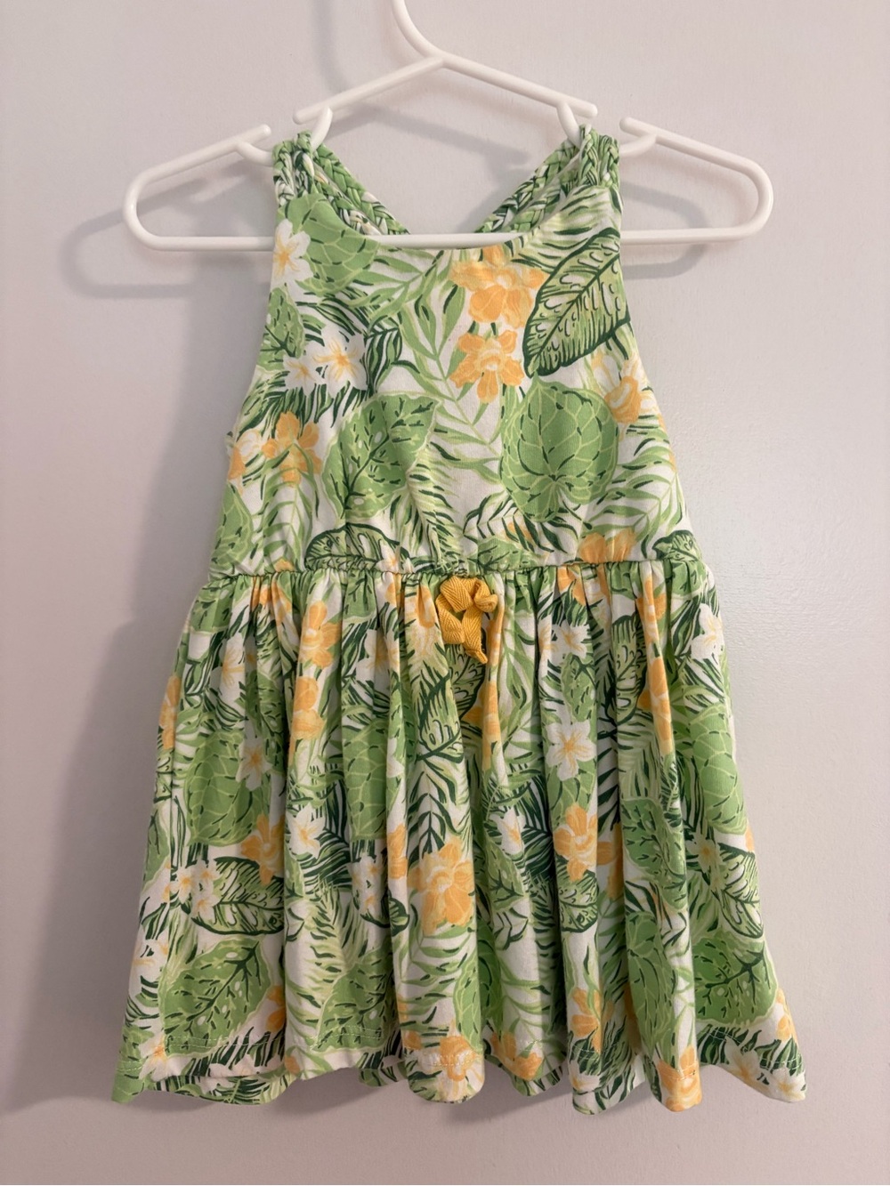 Tommy Bahama Toddler Summer Dress Yellow Green Flower 12-18M Outfit